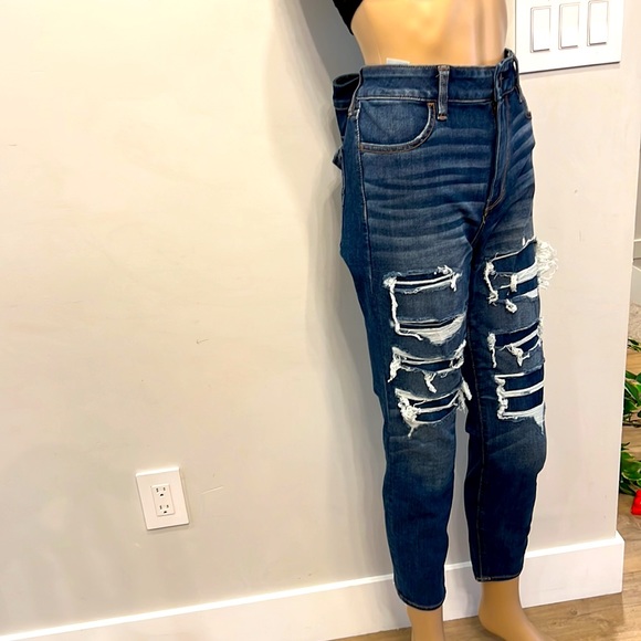 American Eagle Women Blue 360 Ne(X)T Level High Waisted Jegging - Picture 6 of 8